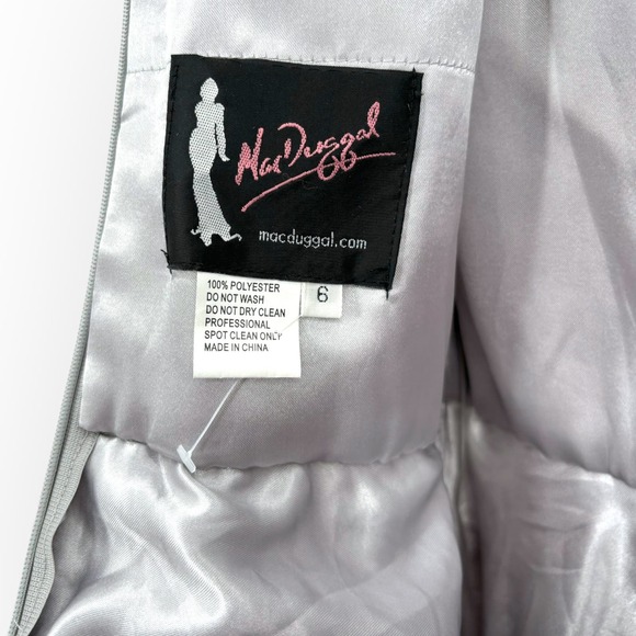 Mac Duggal Embroidered Illusion High Neck Long Sleeve A-line Gown NEW‎ $798 [6] - Picture 16 of 16